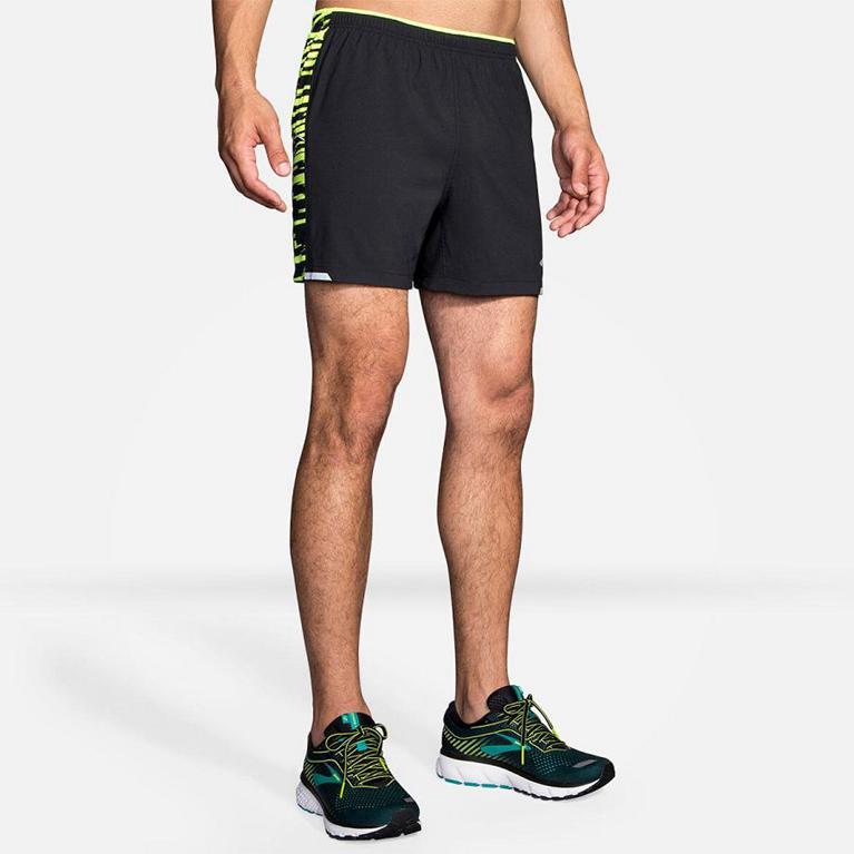 Brooks Mens Nightlife 5 Running Shorts - Grey (649273-VJP)